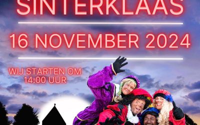 Intocht Sinterklaas op 16 november 2024 om 14.00 uur